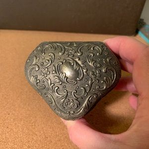 Vintage Filigree Antiqued Trinket Box (B15)